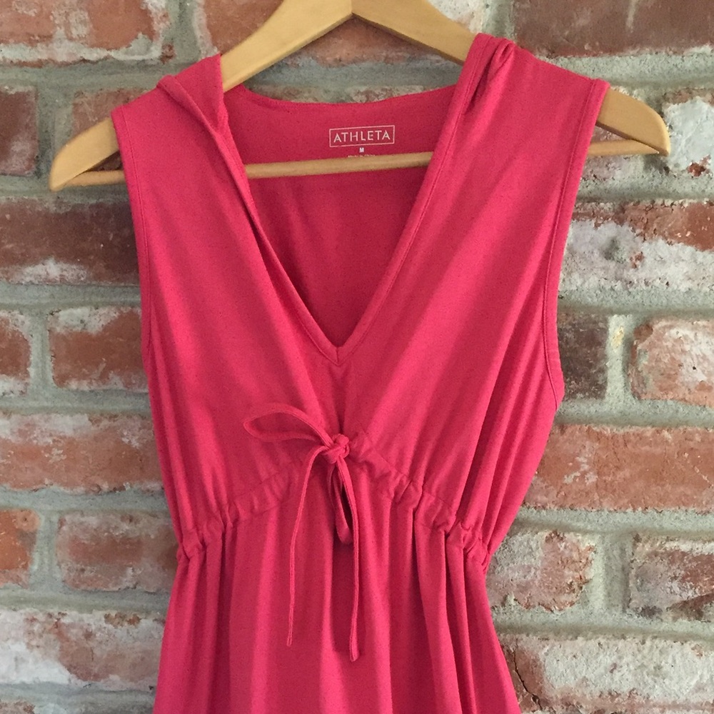 ATHLETA swim cover up with hood